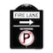 Signmission Fire Lane No Parking Heavy-Gauge Aluminum Architectural Sign, 24" x 18", BW-1824-24011 A-DES-BW-1824-24011 - alternate 1